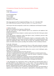 1) Construction of Genome Trees from Conservation Profiles of