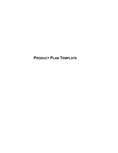 Product Plan Template - Pivotal Product Management