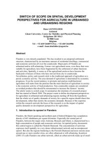 switch of scope on spatial development perspectives for agriculture