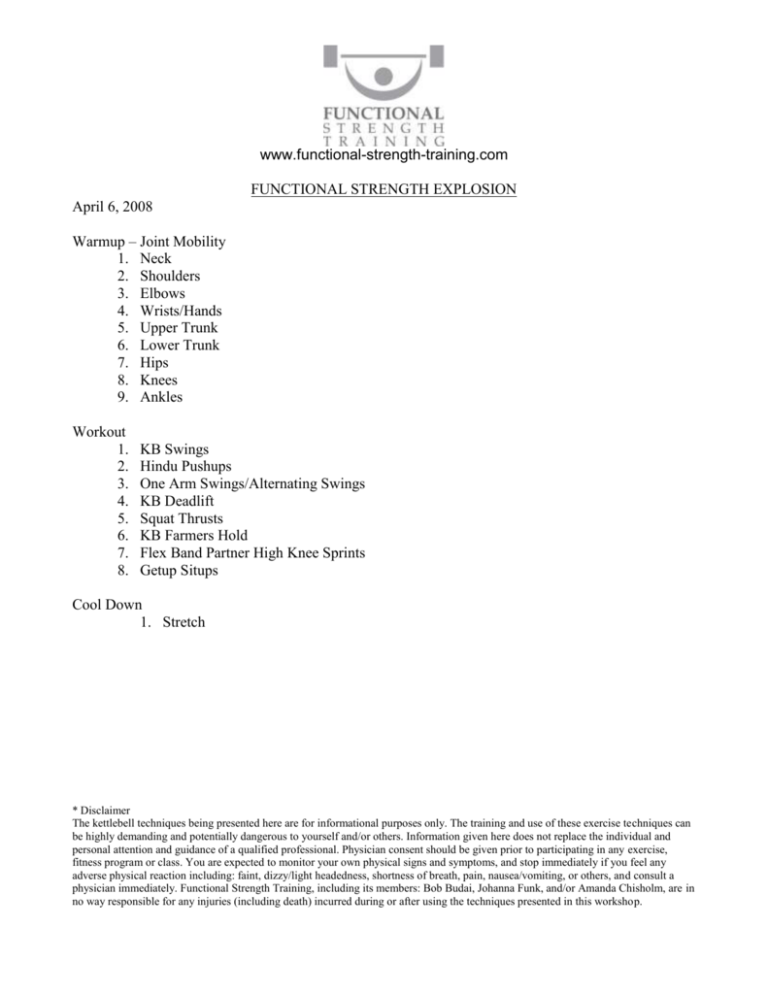 Kettlebell Functional Strength Training