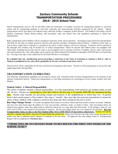 school bus discipline - Zachary Community Schools