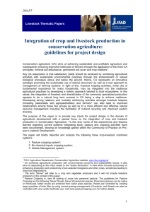 Integration of crop and livestock production in