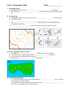 Notes: Topographic Maps