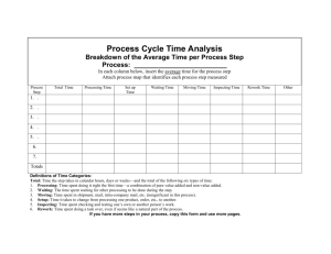 Process Cycle Time Analysis