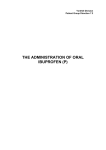 The Supply and Administration of Oral Ibuprofen (P)