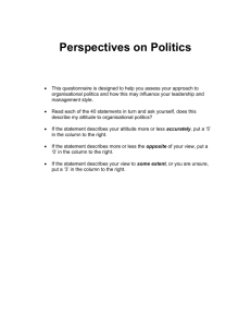 Perspectives on Politics Questionnaire