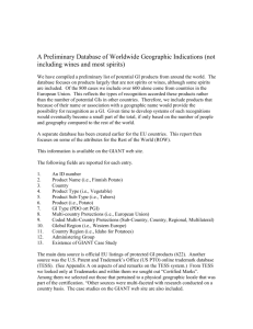 A Preliminary Database of Worldwide Geographic Indications (not