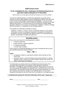 Staff Census Form in MS Word Format