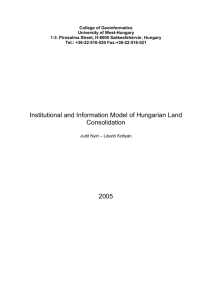Institutional and Information Model of Hungarian Land Consolidation