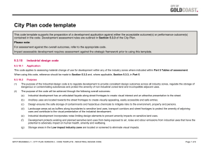 Industrial design code - Gold Coast City Council