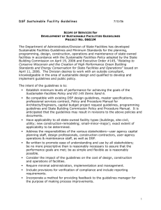 Re: Sustainable design guidelines for state facilities 4/25/05