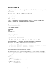 Introduction to R