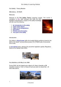 Fire Safety - Theory Module 2010/11 (Mandatory