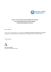 PROCEDURE FOR THE SUBMISSION OF PHD THESES FOR