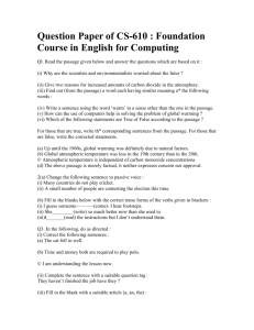 Question Paper of CS-610 : Foundation Course in English for