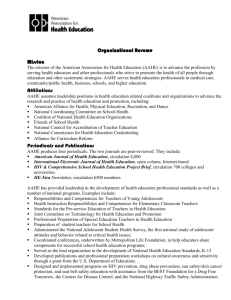 Organizational Resume - Health Ed Accreditation