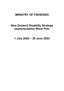MINISTRY OF FISHERIES - Office for Disability Issues