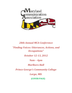 MCA Presentations/Conference 2012
