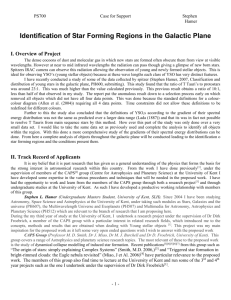 Identification of Star Forming Regions in the Galactic Plane