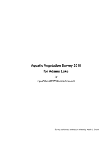 Adams Lake Aquatic Plant Survey 2010