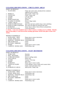 CLEANING SPECIFICATIONS - CIRCULATION AREAS DAILY