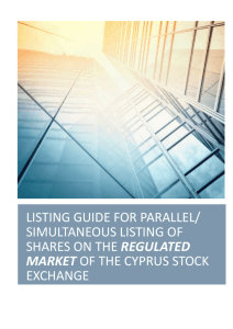 Listing Guide for Parallel-Simultaneous Listing of Shares on the