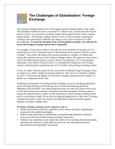 The Challenges of Globalization: Foreign Exchange