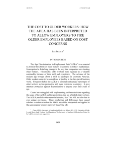 the cost to older workers - Personal World Wide Web Pages