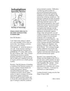 Summer 2005 Newsletter - Society of Toxicology