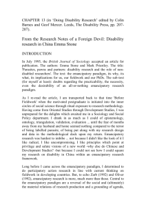 chapter 13 - Centre for Disability Studies