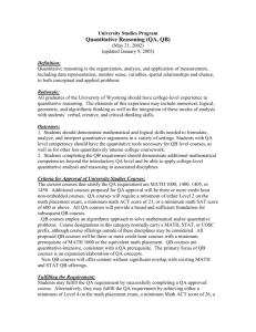 Quantitative Reasoning (QA, QB)