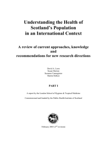 Understanding the Health of Scotland`s Population