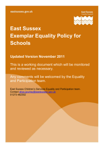 Example Equality Policy and Action Plan - Czone