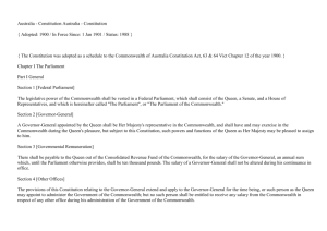 Australia - Constitution Australia - Constitution { Adopted: 1900 / In