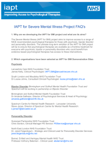 IAPT for SMI FAQs