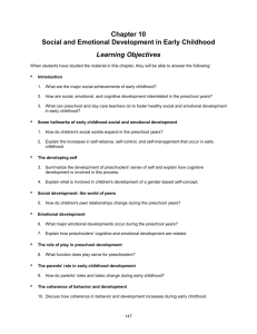 Social and Emotional Development in Early Childhood