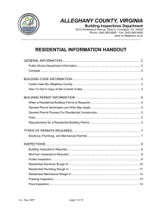 Residential Handbook - Alleghany County, Virginia