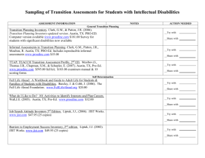 Transition Assessment Review Form