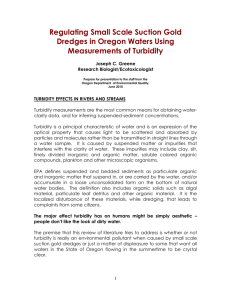 The Issue of Regulating Turbidity in Oregon Waters Caused by