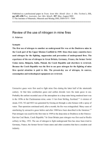 (2002) : Review of the use of nitrogen in mine fires. Instn