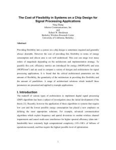 The Cost of Flexibility in Signal Processing Systems