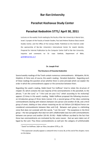 The Structure of Parashat Kedoshim