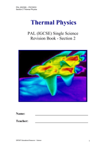 Section 2 - Thermal Physics