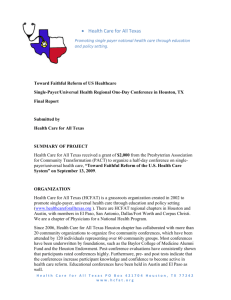Report - Health Care for All Texas