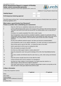 KC24 Assessment Report in respect of Kinship foster carers