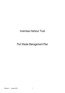 Inverness Harbour Trust Port Waste Management Plan Contents