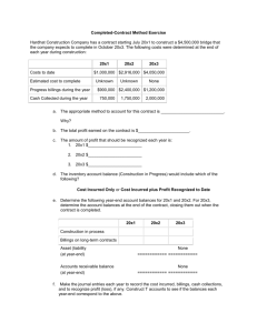 Completed-Contract Method Exercise handout