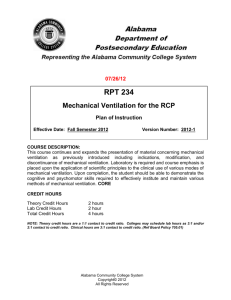 RPT 234 Mechanical Ventilation for the RCP