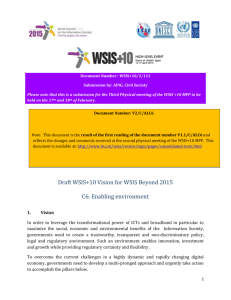 Document Number : WSIS+10/3/112 Submission by: APIG, Civil