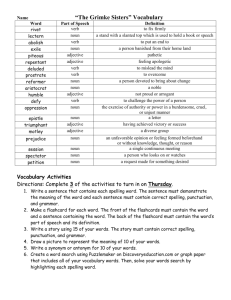 vocabulary9 - St. Peter`s Catholic School